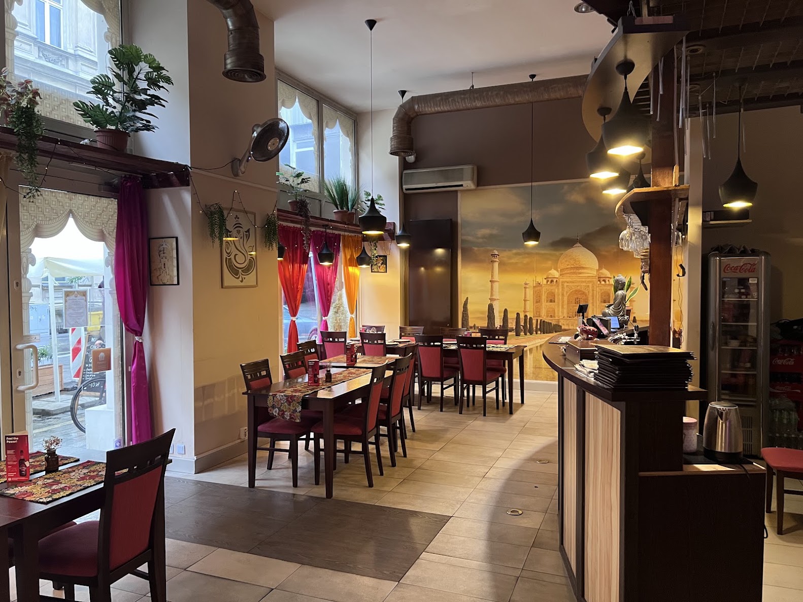 Interior of Yummy Punjaby restaurant in Poznań